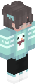 Sky Blue Anime Minecraft Skin