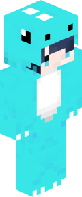Sky Blue Anime Minecraft Skin