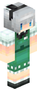 Teal Anime Minecraft Skin