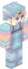 Sky Blue Anime Minecraft Skin