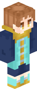 Teal Anime Minecraft Skin