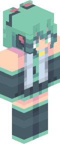 Sky Blue Anime Minecraft Skin