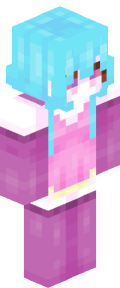 Sky Blue Anime Minecraft Skin