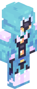 Sky Blue Anime Minecraft Skin