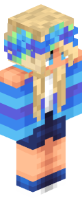 Sky Blue Anime Minecraft Skin