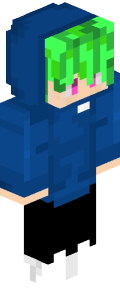 Teal Anime Minecraft Skin