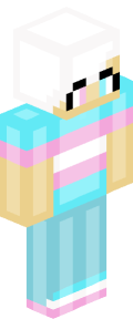 Sky Blue Anime Minecraft Skin