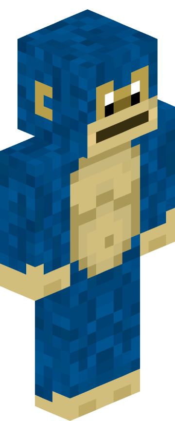 Скин для Minecraft минимализм — Синий лаконичный