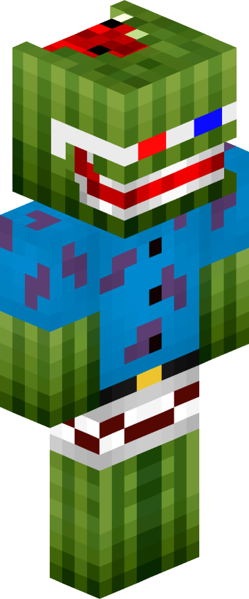 Скин для Minecraft красные — Арбузный персонаж