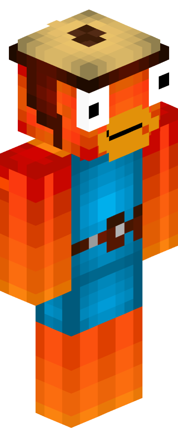 Скин для Minecraft необычные — Оранжевый с рыбой