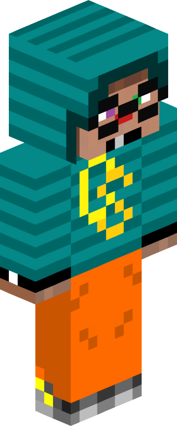 Скин для Minecraft крутые — Бирюзовая толстовка