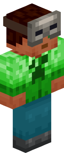 Soška hráče Cleanupsiren513 v jeho Minecraft skinu