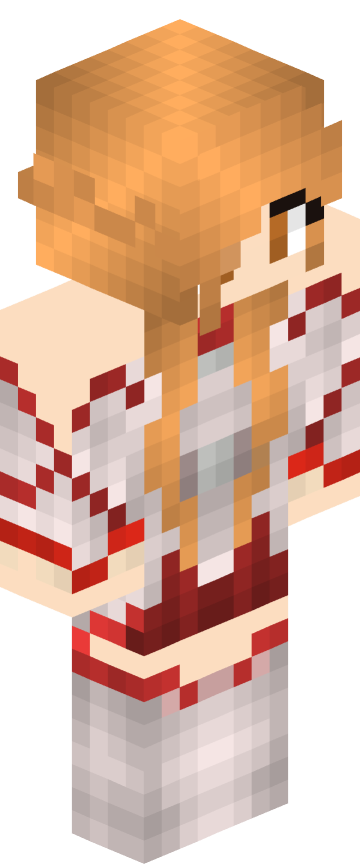 Скин для Minecraft красные — Бело-красный блондин