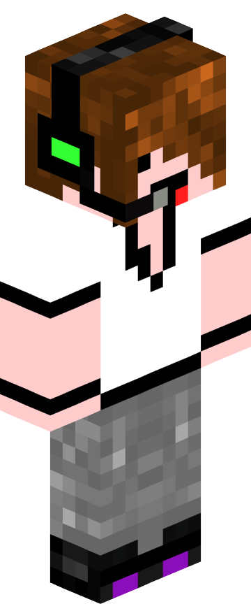 Скин для Minecraft красные — Геймер в наушниках