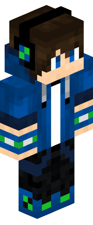 Скин для Minecraft синие — Синяя куртка