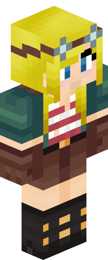 Скин для Minecraft для девушек — Бирюзовая воительница