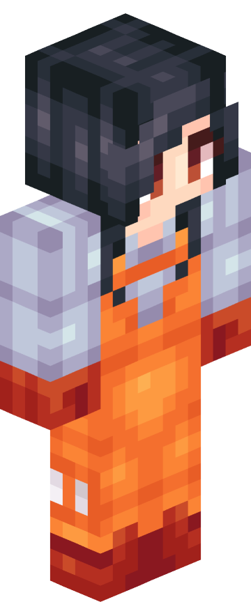 Скин для Minecraft тёмные — Оранжево-чёрный