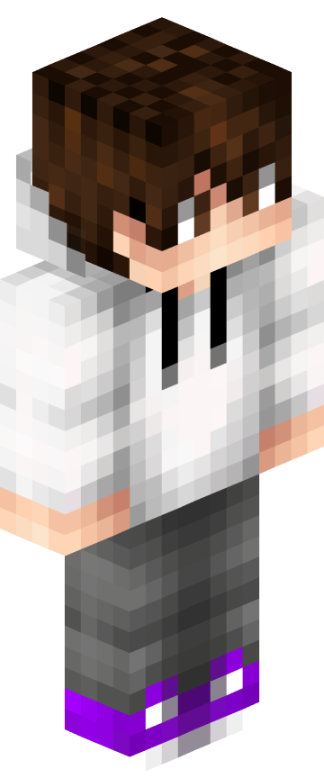 Скин для Minecraft в худи — Белый худи на шатене