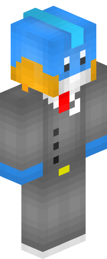 Скин для Minecraft в костюме — Голубой костюм
