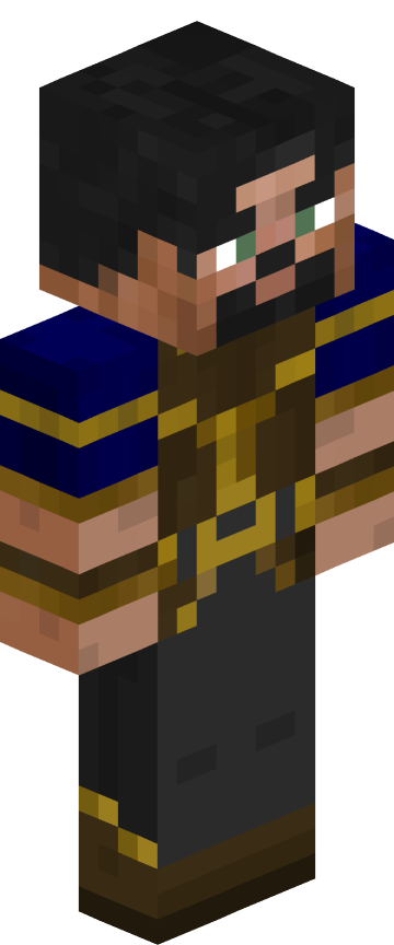 Скин для Minecraft для PvP — Тёмный с золотыми доспехами