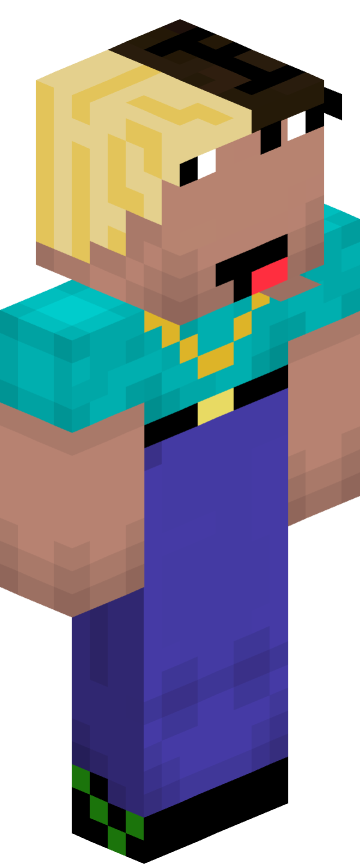 Скин для Minecraft синие — Блондин в синей рубашке