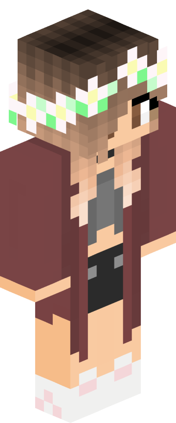 Скин для Minecraft милые — Цветочный венок