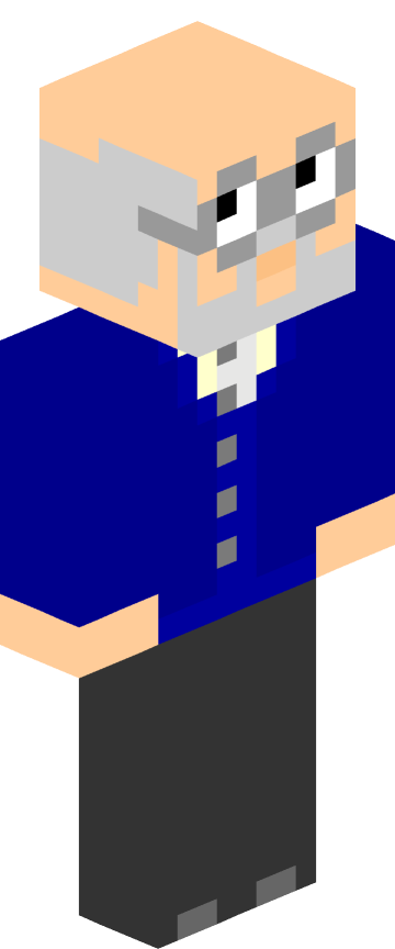 Скин для Minecraft в костюме — Деловой в синем