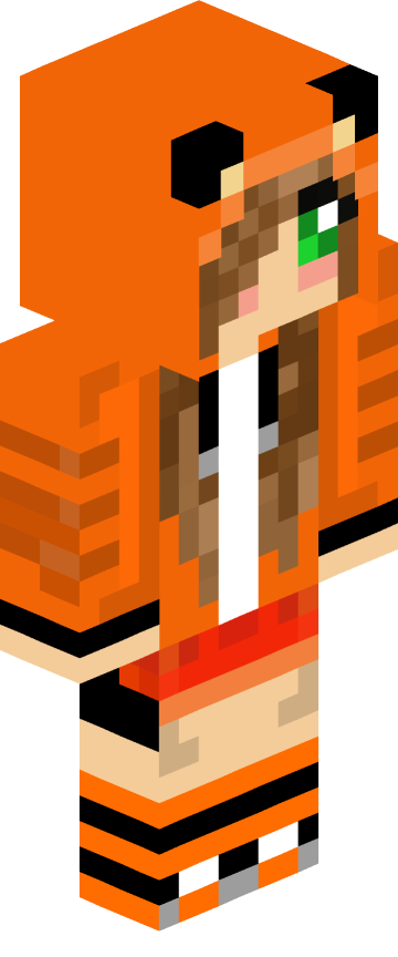 Скин для Minecraft для девушек — Розоволосая лиса