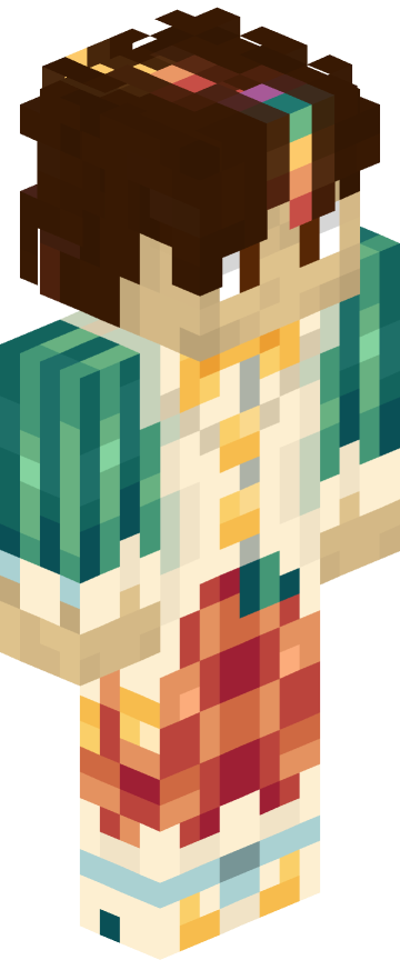 Скин для Minecraft зелёные — Бирюзово-зелёный