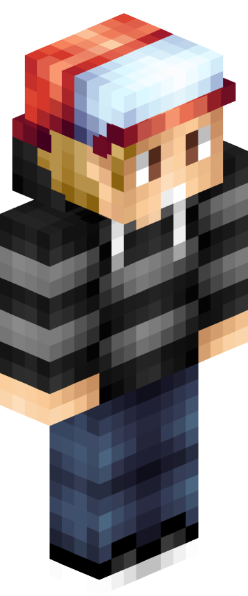 Скин для Minecraft красные — Красно-чёрный боец