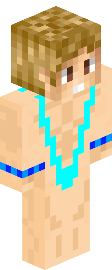 Скин для Minecraft синие — Светловолосый в синем