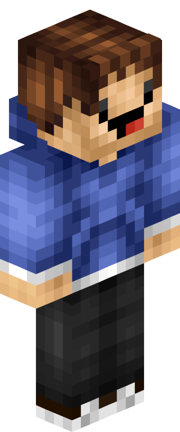 Скин для Minecraft в худи — Синяя толстовка