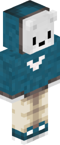 Teal Anime Minecraft Skin