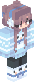 Sky Blue Anime Minecraft Skin