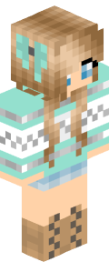 Sky Blue Anime Minecraft Skin