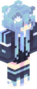 Sky Blue Anime Minecraft Skin