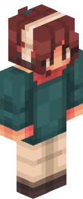 Teal Anime Minecraft Skin