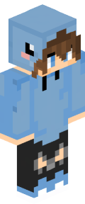 Sky Blue Anime Minecraft Skin