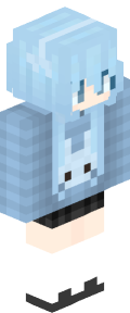 Sky Blue Anime Minecraft Skin