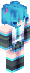 Sky Blue Anime Minecraft Skin