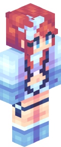 Sky Blue Anime Minecraft Skin