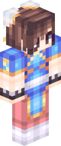 Sky Blue Anime Minecraft Skin