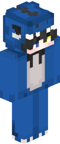 Teal Anime Minecraft Skin