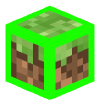 Голова Minecraft — Active Grass Cube