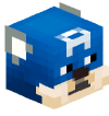 Голова Minecraft — Captain America Doge