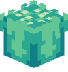 Голова Minecraft — Anemone (green)