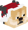 Голова Minecraft — Christmas Doge