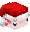 Голова Minecraft — Axolotl with Santa Hat