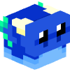 Голова Minecraft — Air Dragon (blue)
