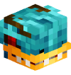 Голова Minecraft — Ancient Golden Dragon (blue)